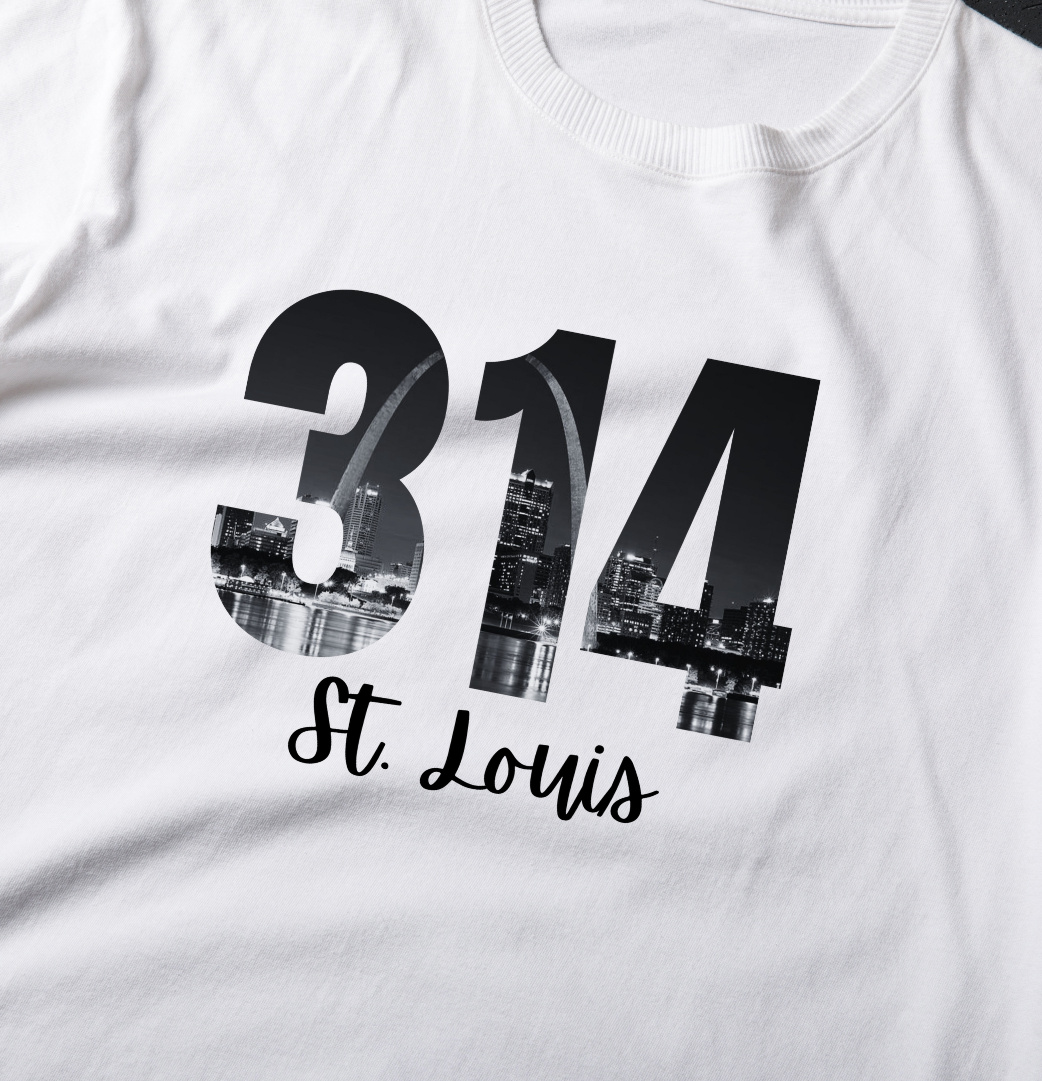314 Tee Black And White